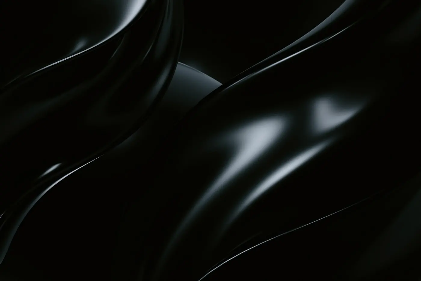 Dark curved shapes, an abstract composition